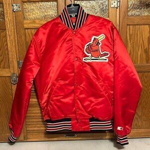 Vintage 1980 St Louis Cardinals Official Starter Satin Varsity Bomber Jacket M